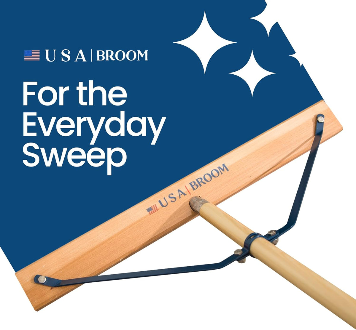 4 Pack Bundle- 24" Everyday Sweep Indoor/Outdoor Push Broom with 60" Handle. Ideal for Garages &