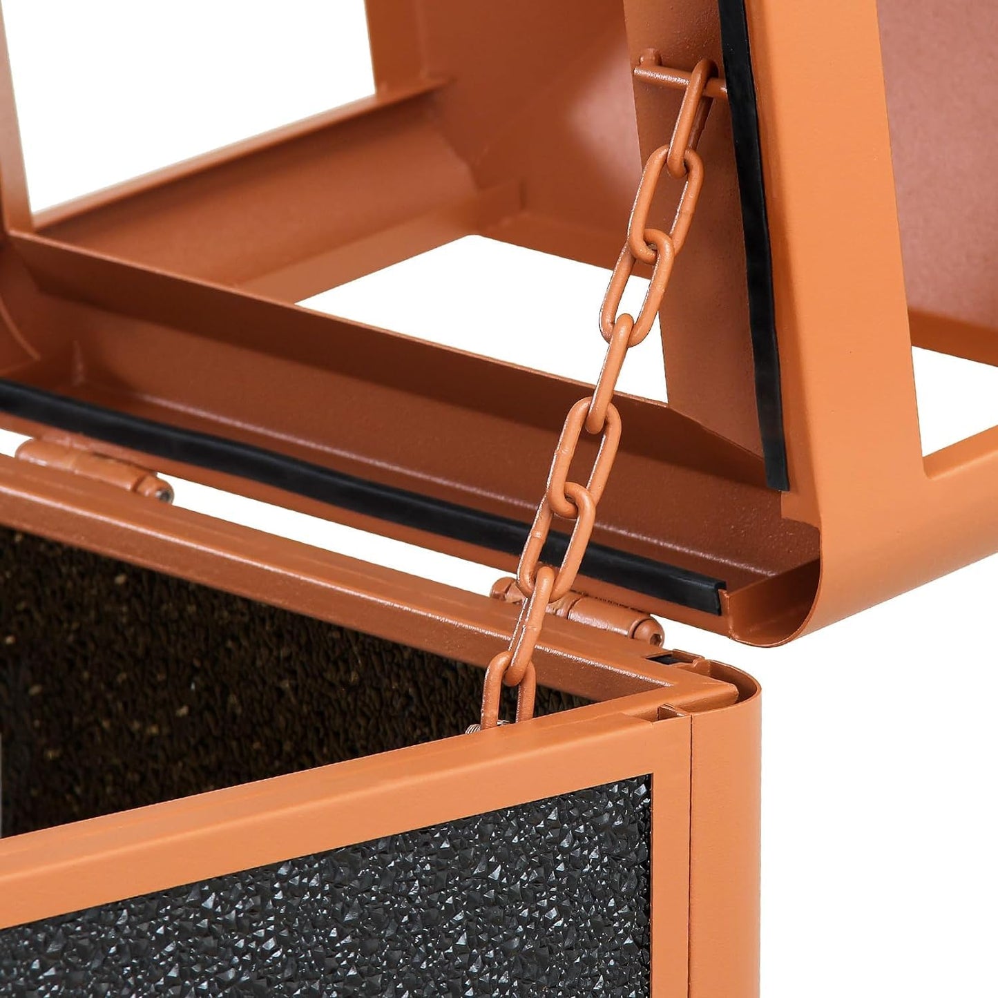 Square Waste Container with Dome Lid | Commercial Outdoor Garbage and Trash Container, Brown 15