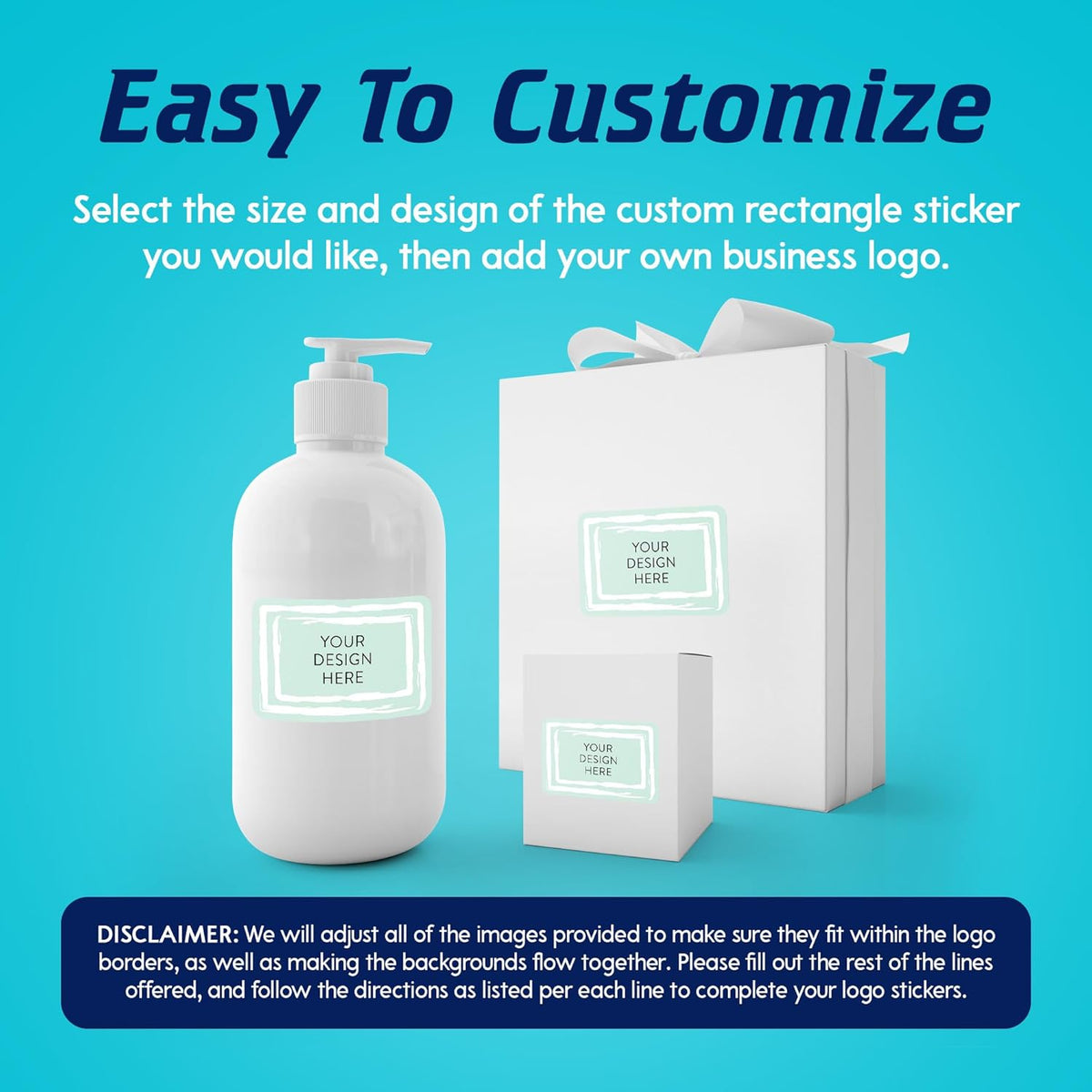 100 Custom Vinyl Stickers - Upload Your own Image, Text, Design, Logo - Personalized Logo Labels