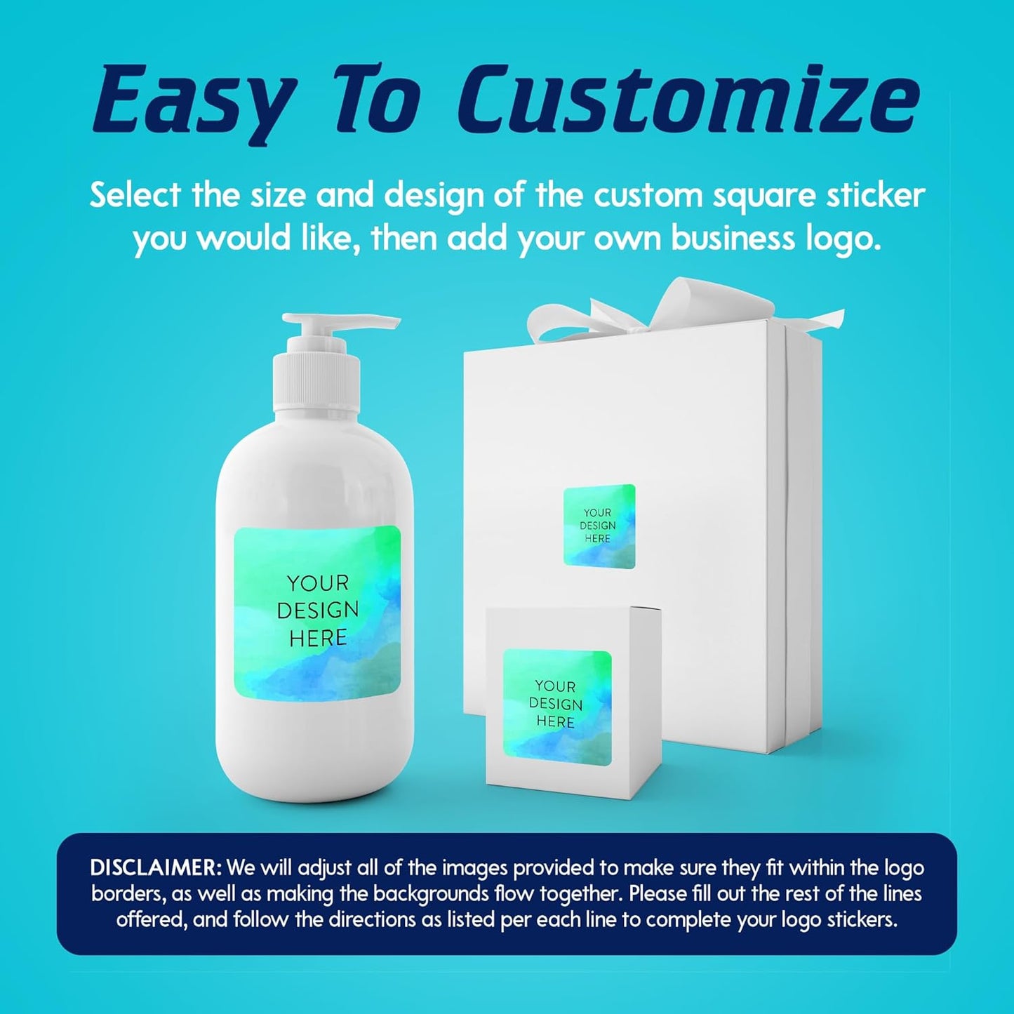 100 Custom Vinyl Stickers - Upload Your own Image, Text, Design, Logo - Personalized Logo Labels