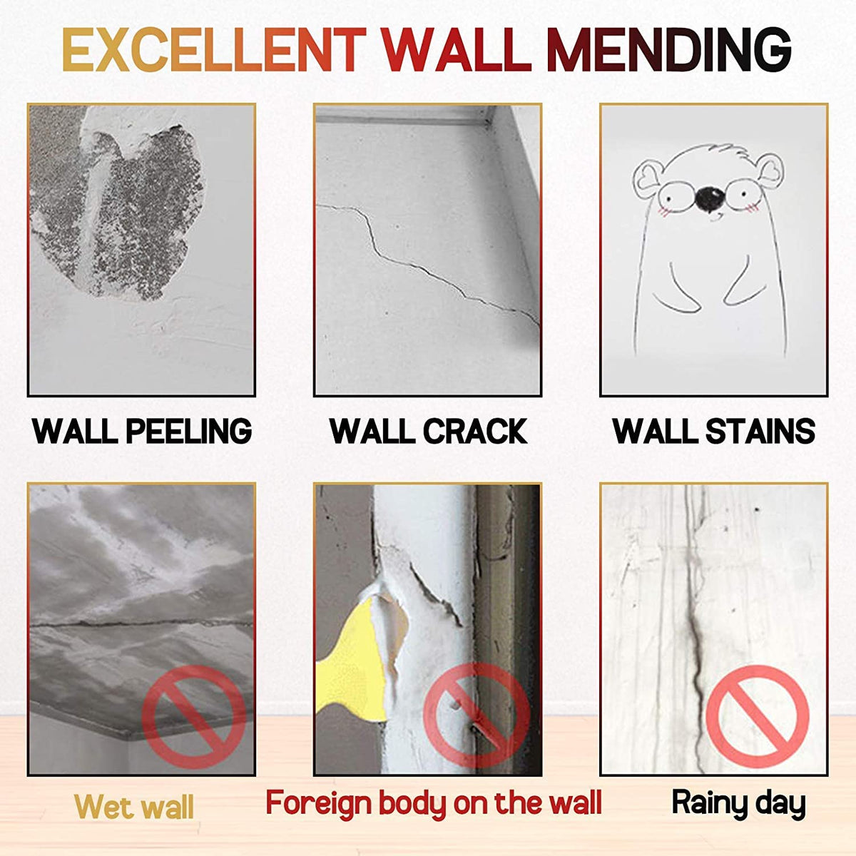 Drywall Patch Repair Kit with Scraper, Wall Spackle Repair Paste, Wall Mending Agent Quick and Easy