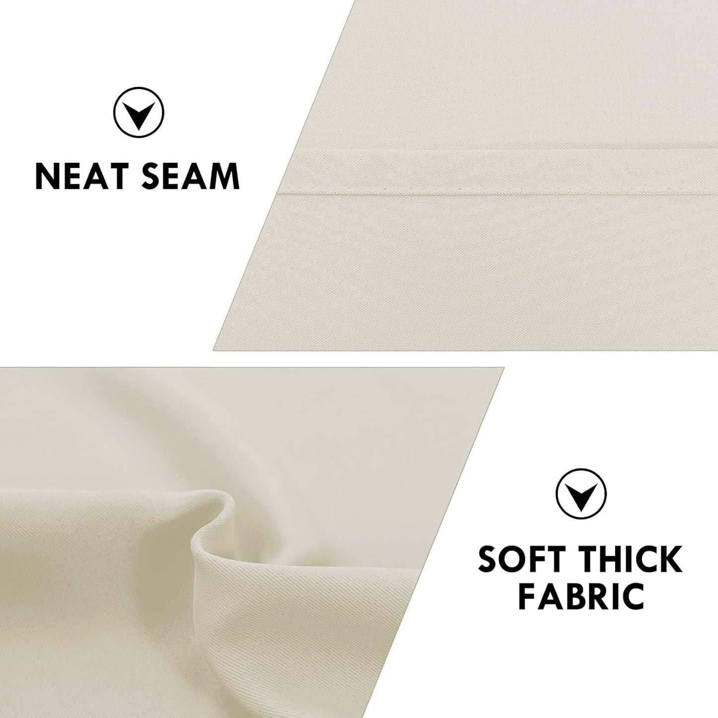 DWCN Blackout Curtains for Bedroom – Rod Pocket Thermal Insulated Noise Reducing Noise Reducing