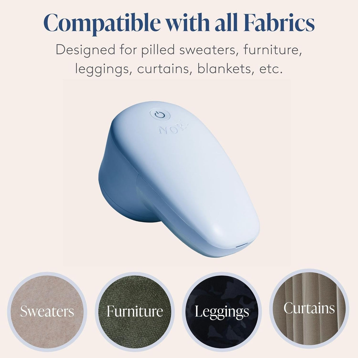 Nori Trim Fabric Shaver - Lint Remover for Clothes & Furniture Couch Pilling - Sweater Pill Remover