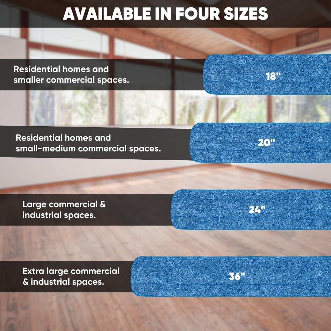 Microfiber Wholesale 36 inch Microfiber Mop Pads - Machine Washable, Reusable, Refills &
