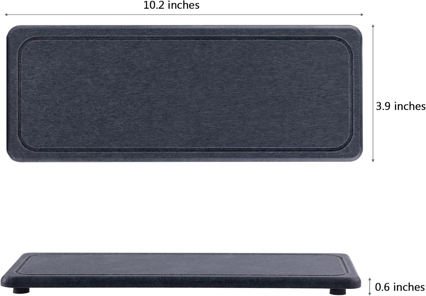 2 Pcs Water Absorbing Stone Trays, Kitchen/Bathroom Sink Soap Dish, Diatomite Tray Used for Hand