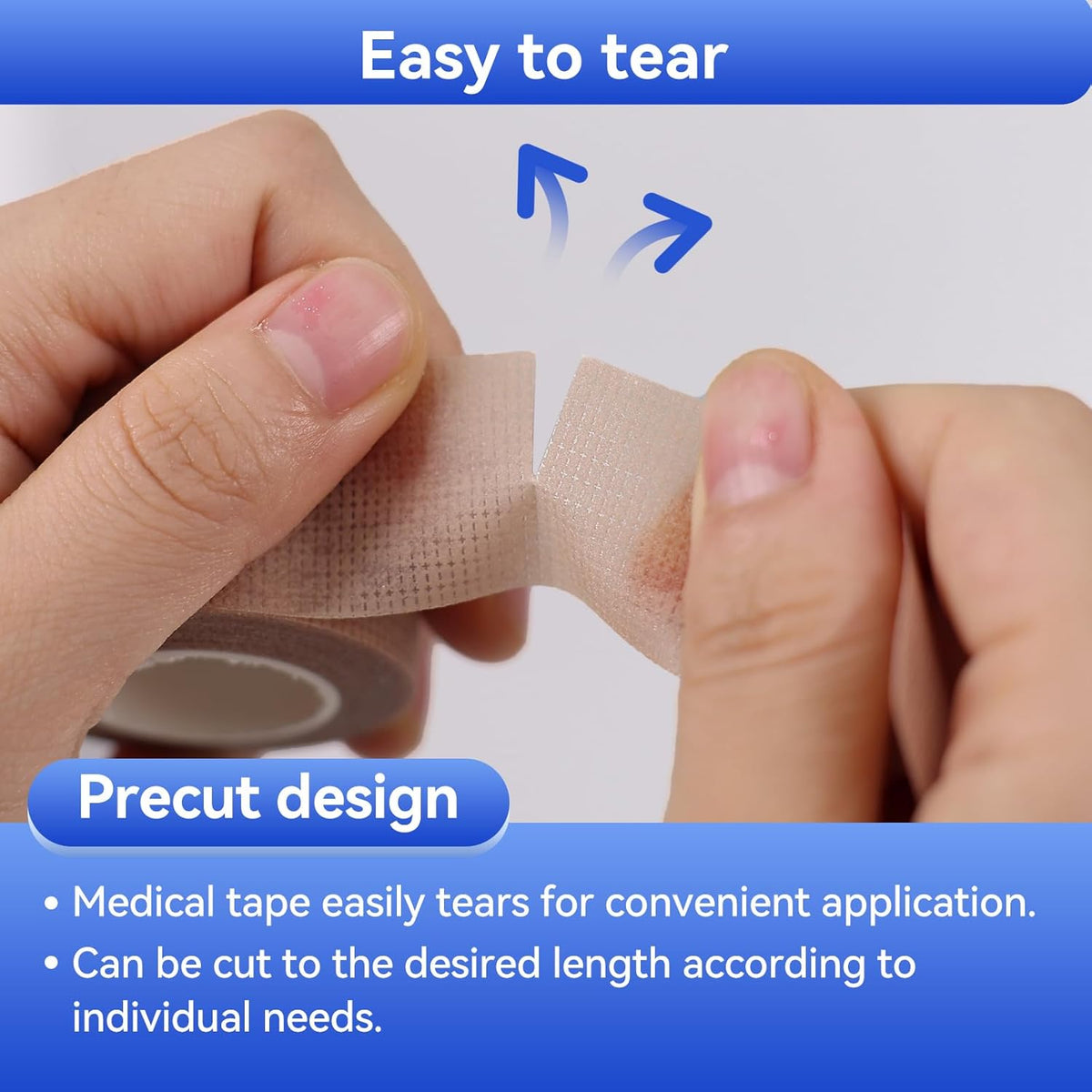 4 Rolls Medical Tape 1" x 4 Yard - Silicone Tape for Wound Care, Secures Dressings and Gauze, Easy
