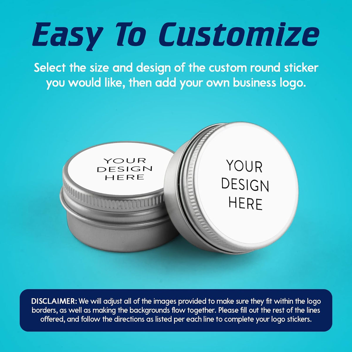 100 Custom Vinyl Stickers - Upload Your own Image, Text, Design, Logo - Personalized Logo Labels