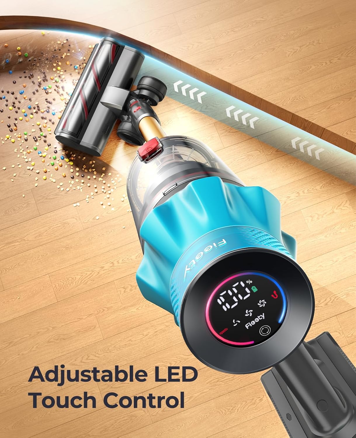 Cordless Vacuum Cleaner 600W/50Kpa, Stick Vacuum Cleaners 65 Mins Max Runtime with Charging Dock
