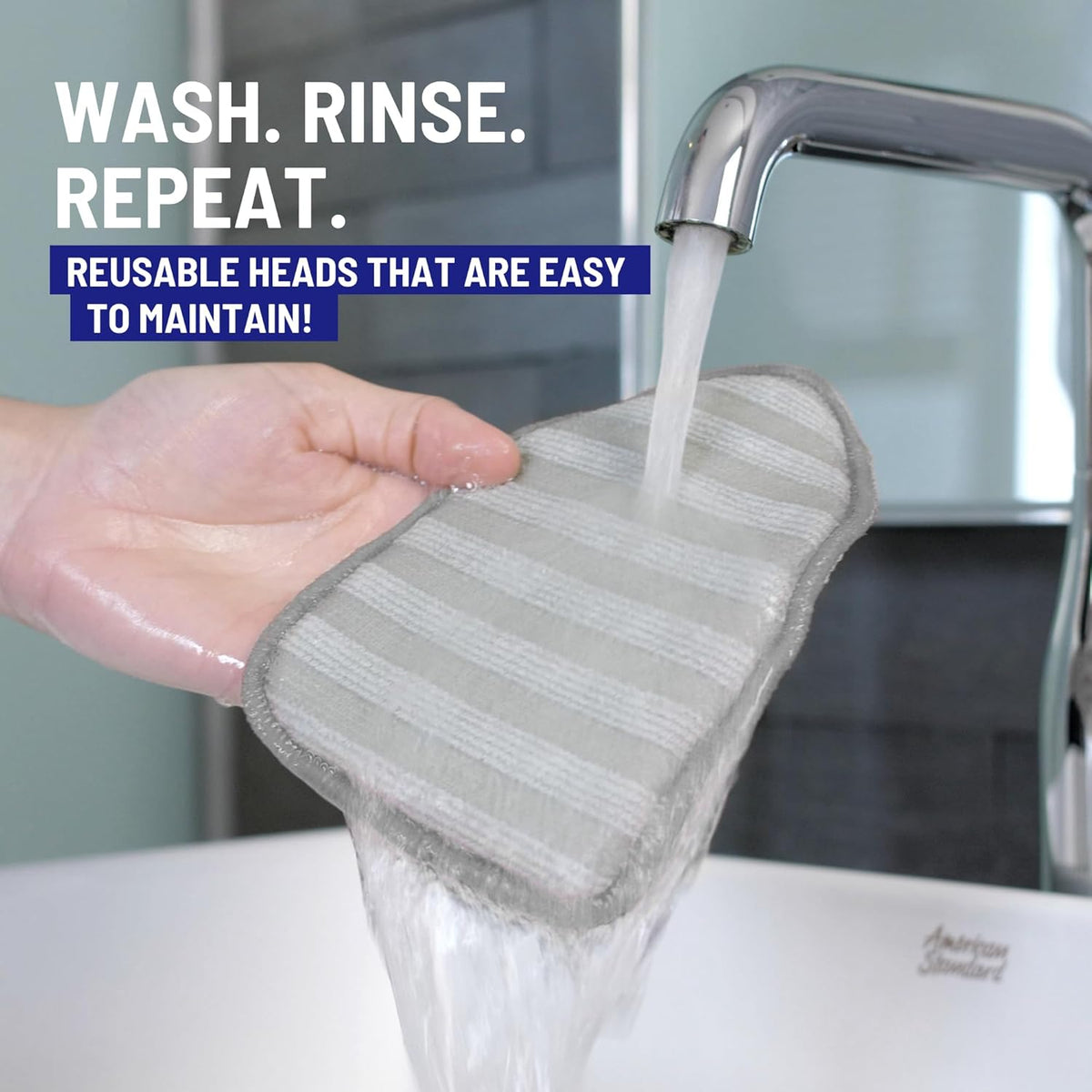 Replacement Microfiber Pad for Moku Home Extendable Tub Tile Shower Scrubber for Cleaning