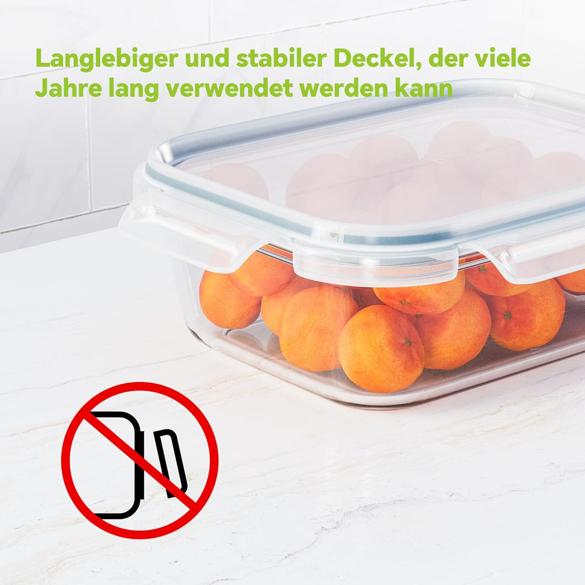 3-Pack 35 oz Borosilicate Glass Food Storage Containers with Lids, Stackable Airtight Glass Meal