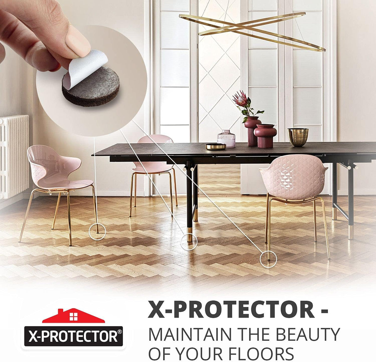 X-PROTECTOR 357 pcs Premium Huge Pack Felt Furniture Pads! Quantity of Furniture Sliders with Many