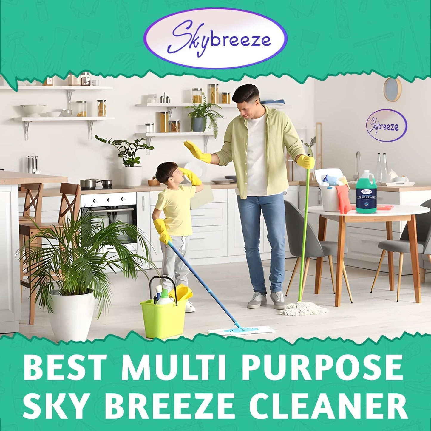 Multi Purpose Cleaner Pet Odor eliminator - pH Neutral - Strong Odor Floor Cleaner - Pet Odor