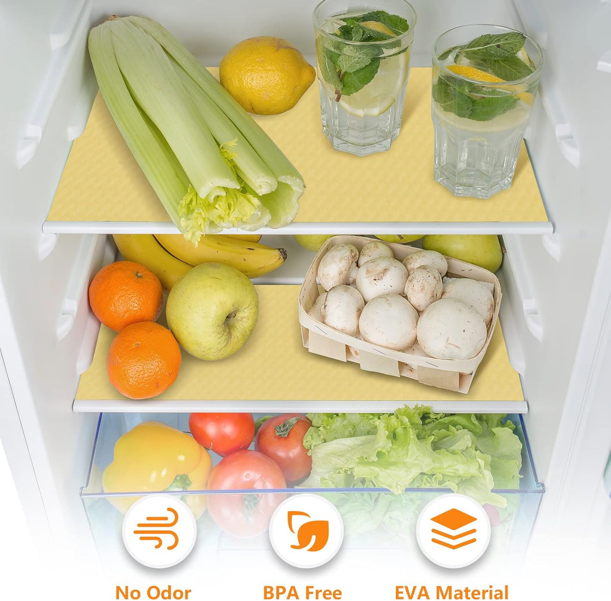 Shelf Liners for Kitchen Cabinets Refrigerator Liners Waterproof Kitchen Cupboard Liner Non