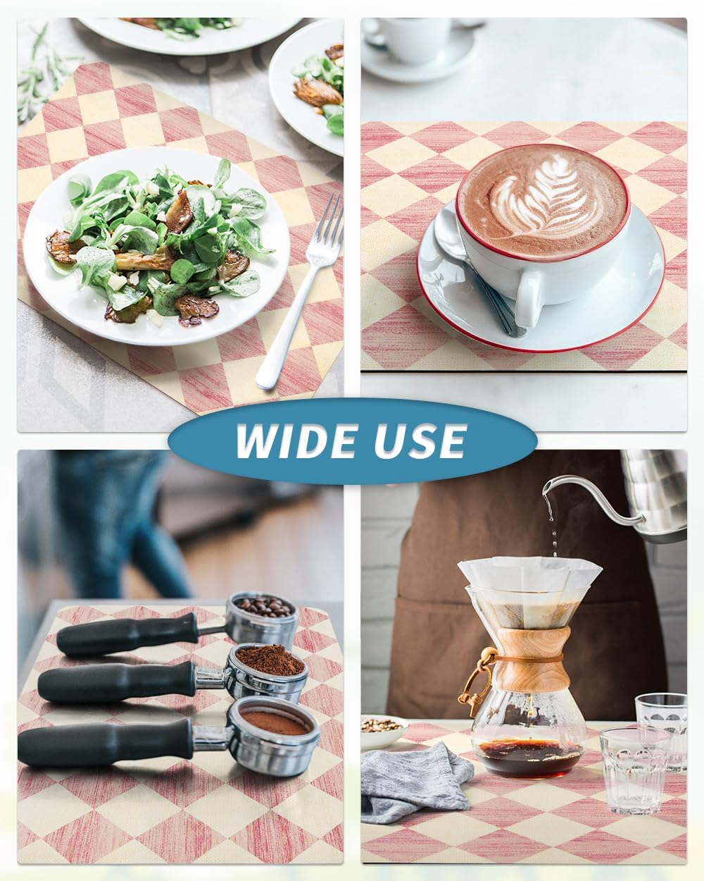 AMOAMI Coffee Mat Hide Stain Rubber Backed Absorbent Dish Drying Mat for Kitchen Counter - Fits