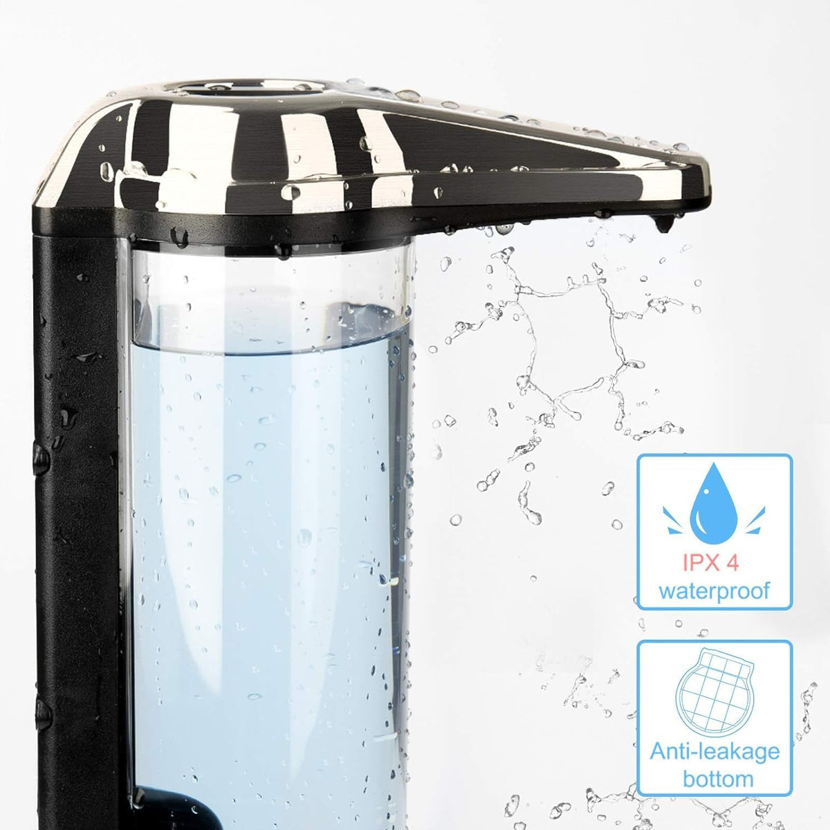 Secura 17oz Automatic Liquid Soap Dispenser, Touchless Battery Operated Hand Soap Dispenser with