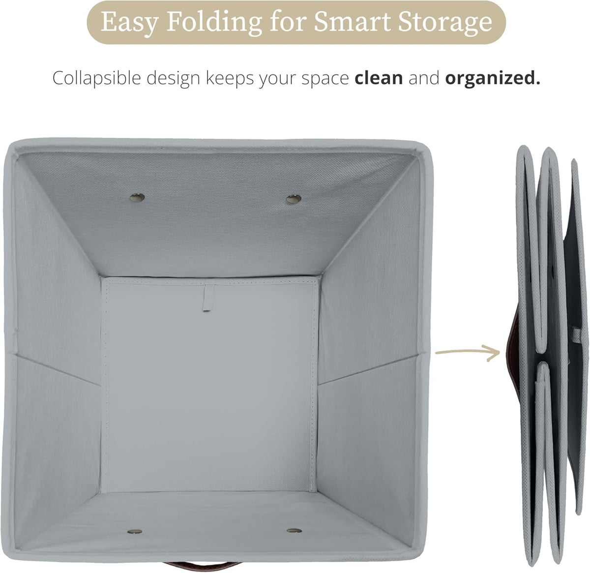 DECOMOMO Storage Baskets, 13x15x13 Storage Cube Bins with Labels for Organizing Shelves Kallax