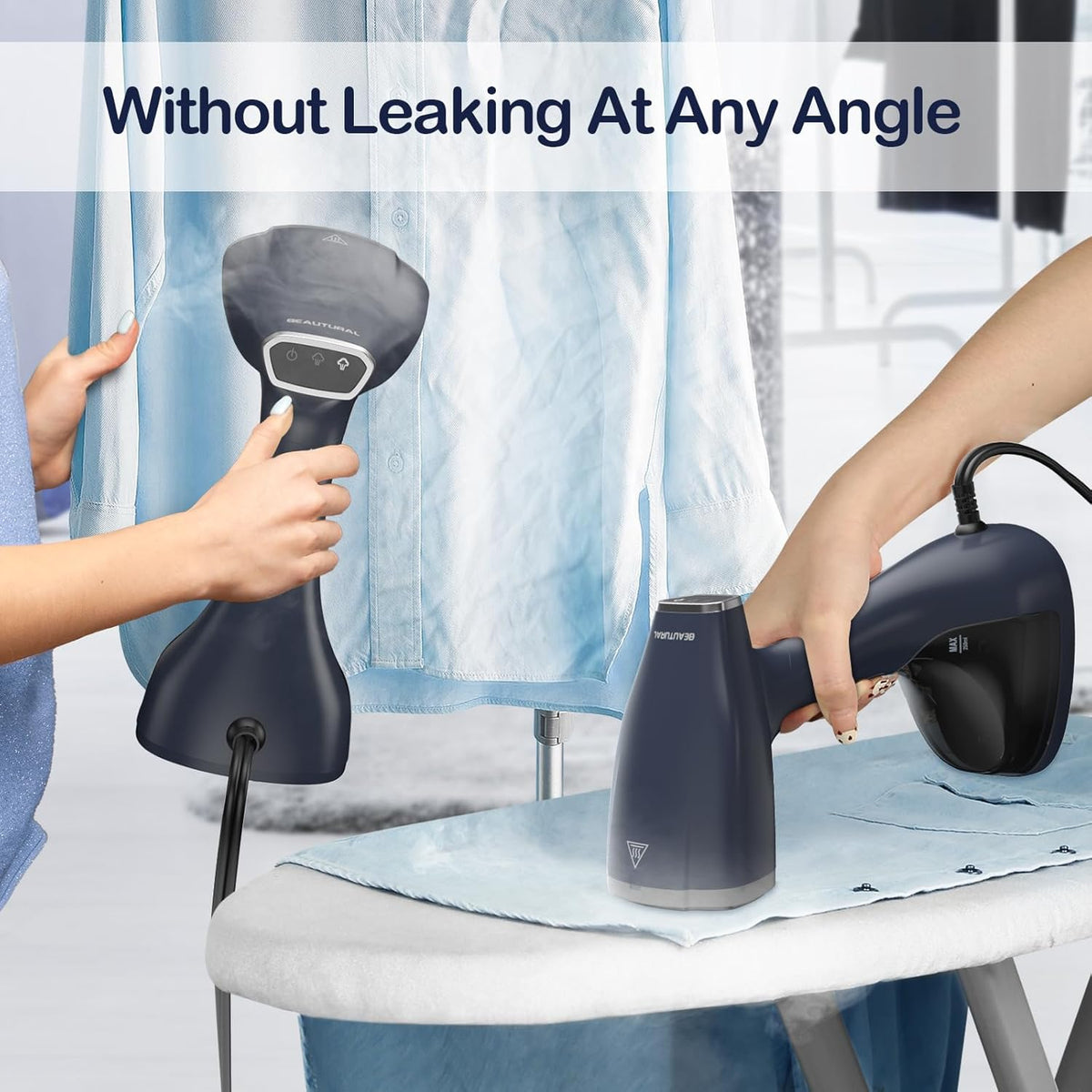 BEAUTURAL Handheld Garment Steamer for Clothes, Handheld steamer with Foldable Design, Easy to