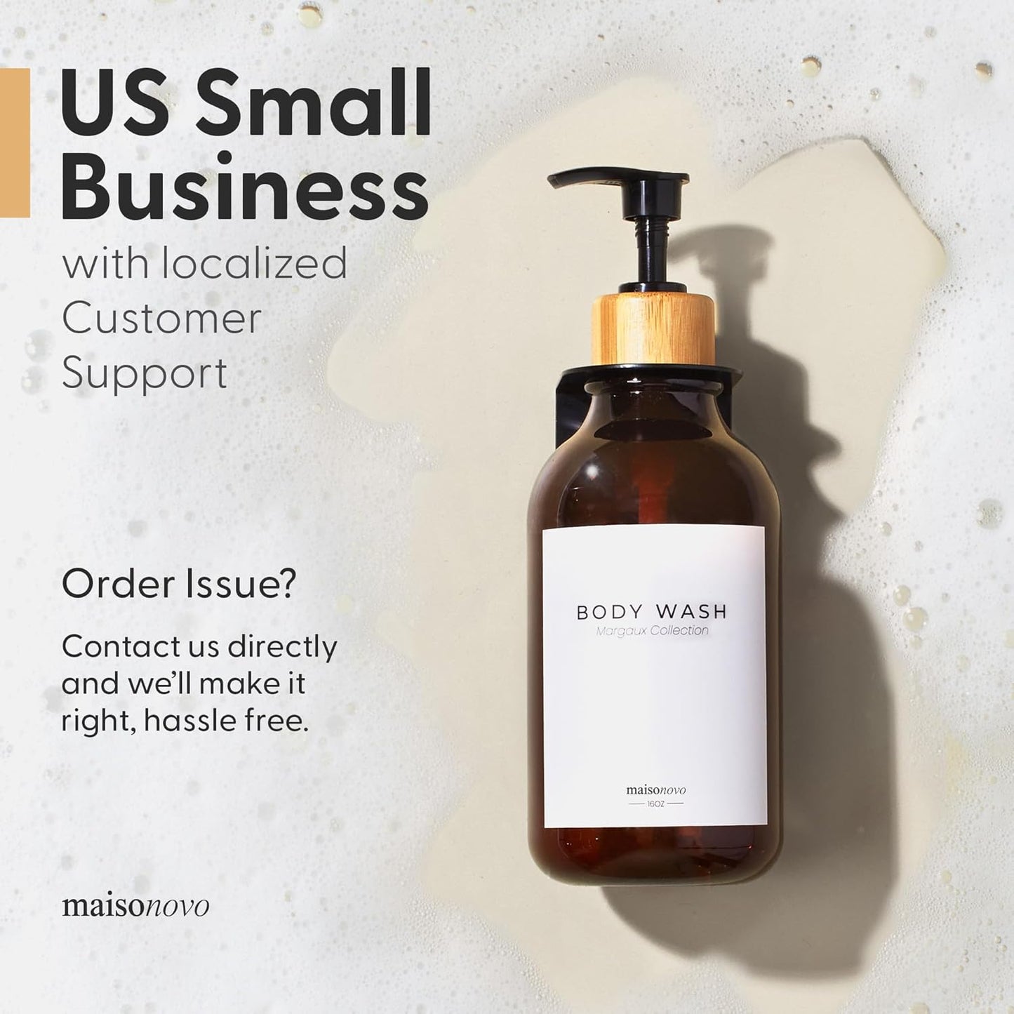 MaisoNovo Shampoo and Conditioner Dispenser - Shower Soap Dispenser Wall Mounted - 16.9 fl oz Set