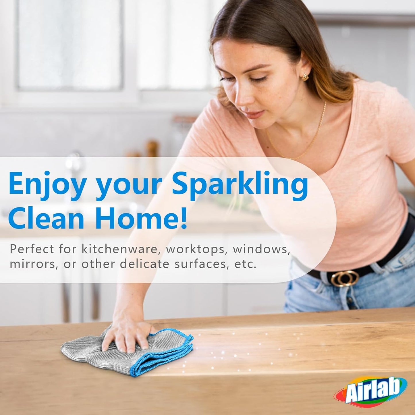 Glass Polishing Cloth Streak Free Miracle Microfiber Cleaning Cloth Lint Free Cleaning Rags for