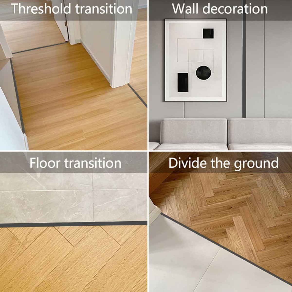 10Pcs Aluminum T Molding Floor Transition Strip, 48In Aluminum T Molding Trim, Floor Strip Floor
