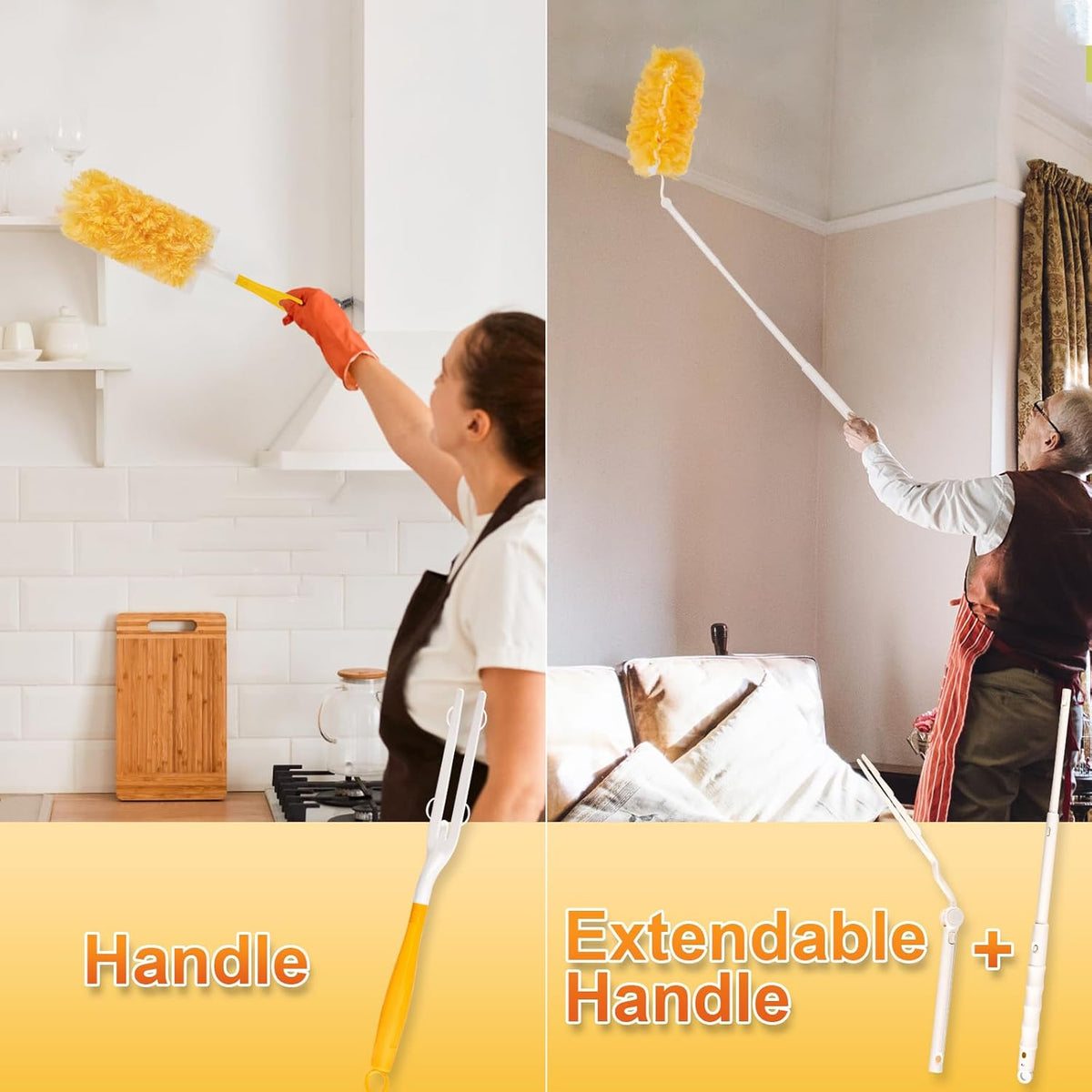Heavy Duty Duster Refills, Disposable Dusters Kit for Cleaning Dusting Furniture Blind Ceiling Fan