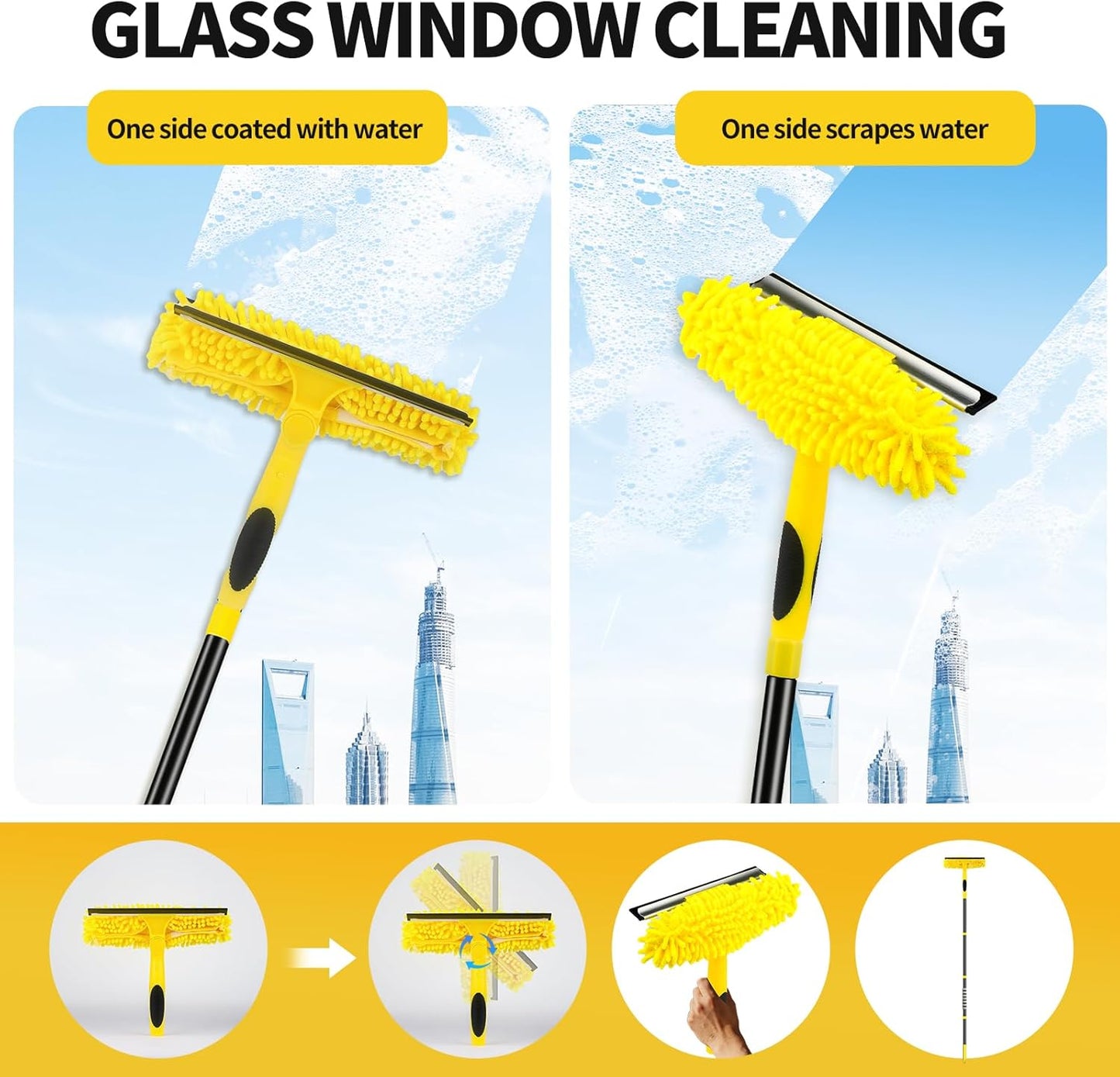 High Ceiling Fan Cleaner Duster for Fans Blades Cleaner with 78.7in Extension Pole Extra Long