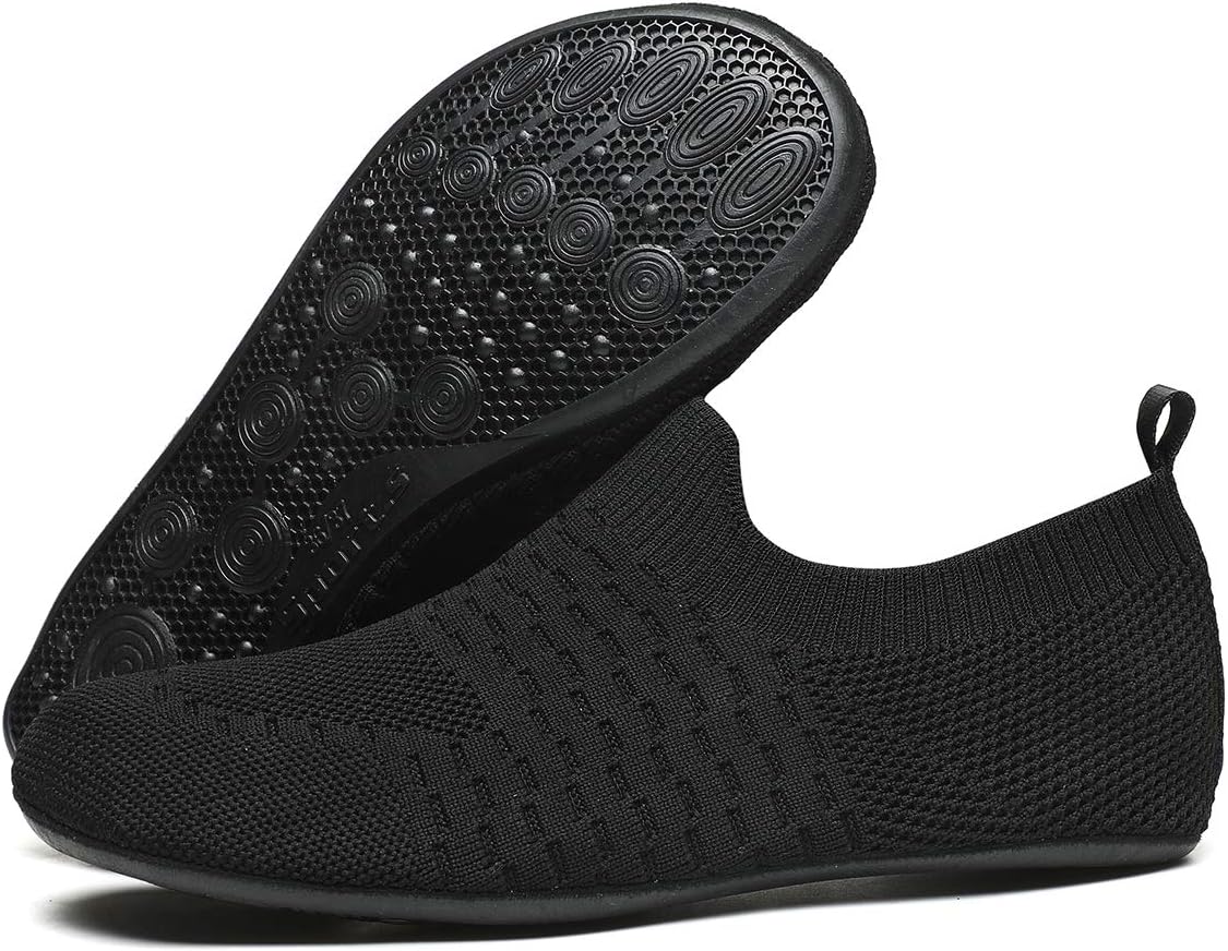 QZKDM Lightweight Slip on Grip Indoor House Slippers Barefoot Non Slip Home Exercise Yoga Shoes for