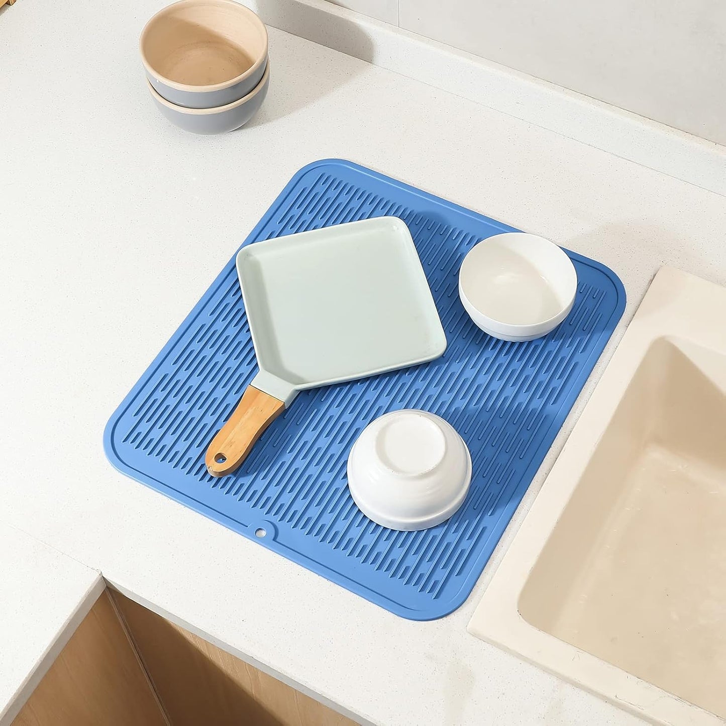 Silicone Dish Drying Mat for Multiple Usage,Easy clean,Eco-friendly,Heat-resistant Silicone Mat for