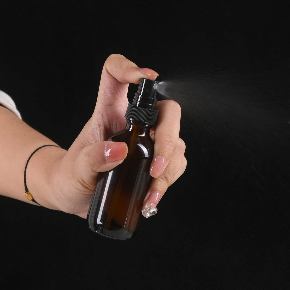 Amber Glass Small Spray Bottle 2 oz 48 Packs,Fine Mist Sprayer Small Clear Bottles,Refillable