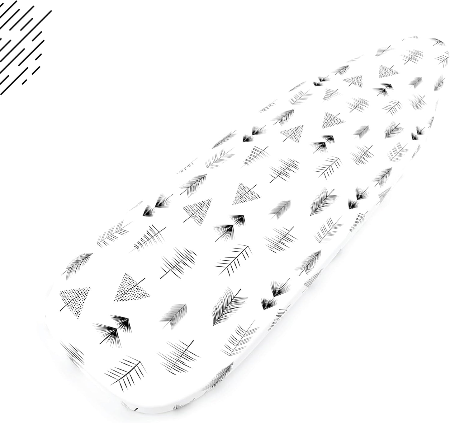 Encasa XO Ironing Board Cover and Pad 54"x15" - Thick 3mm Felt Padding, Drawstring Tightening &