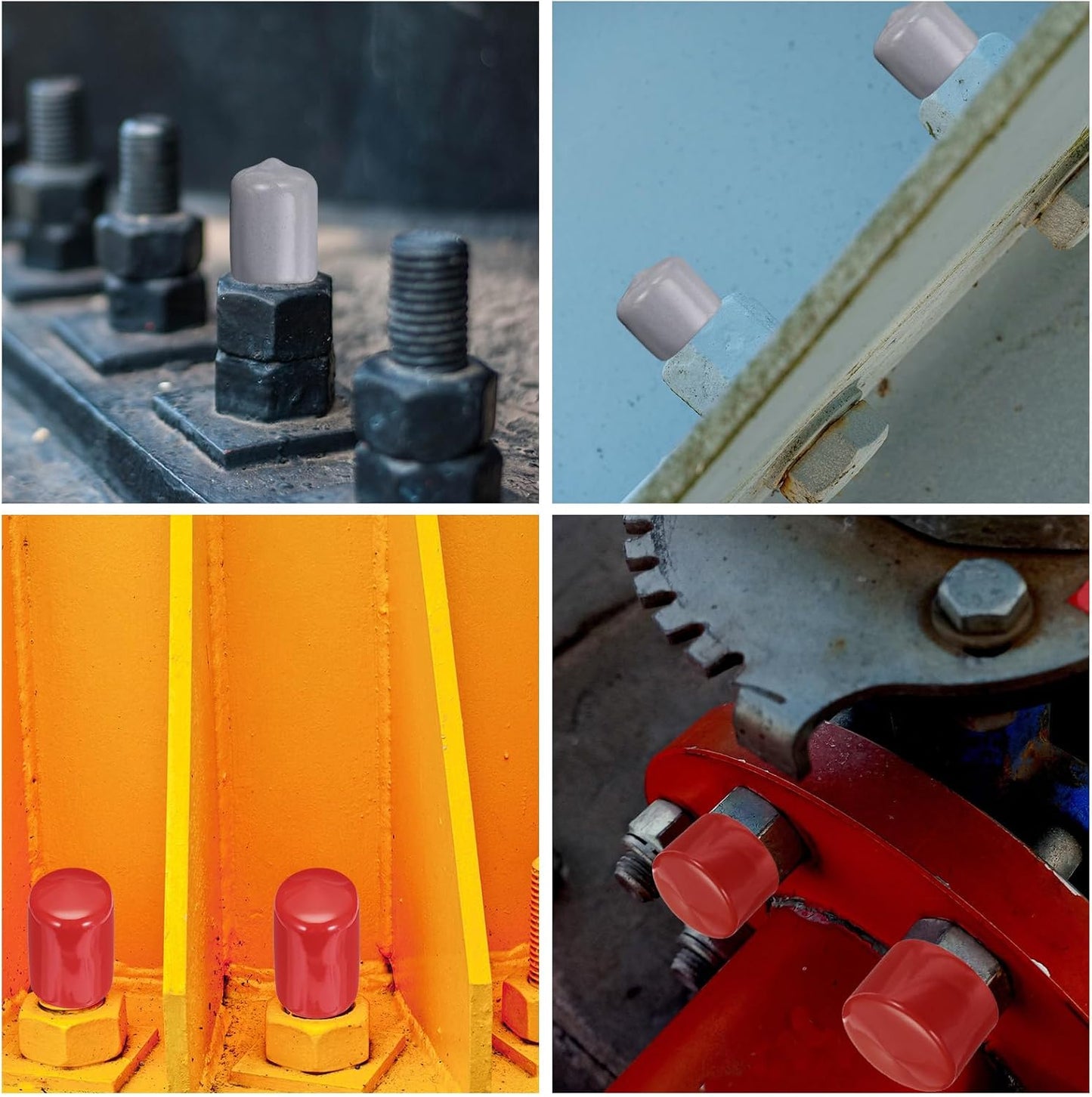 uxcell 20pcs Rubber End Caps 40mm ID Vinyl PVC Round Tube Bolt Cap Cover Screw Thread Protectors