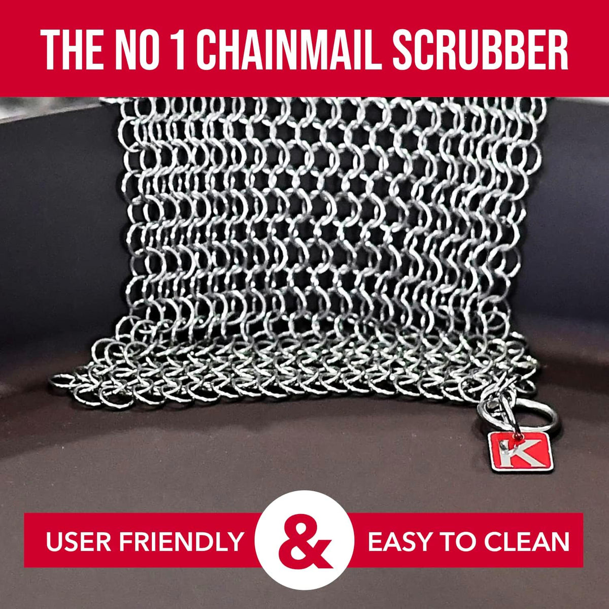 Knapp Made CM Scrubber 6" Small Ring Cast Iron Scrubber - Cast Iron Cleaner for Hard Anodized