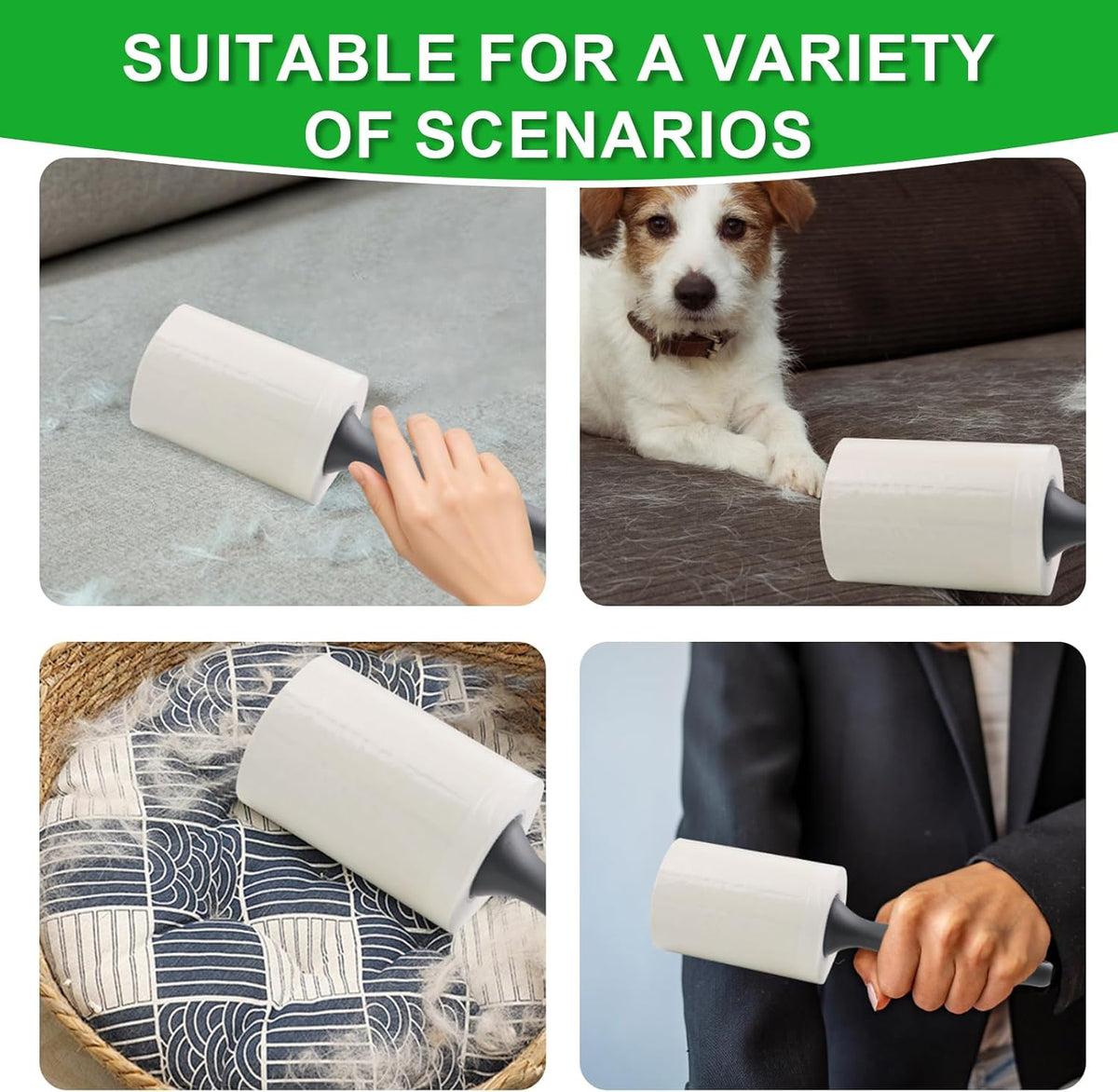 Lint Roller for Pet Hair 500 Sheets Extra Sticky Pet Hair Remover for Clothes Furniture Carpet