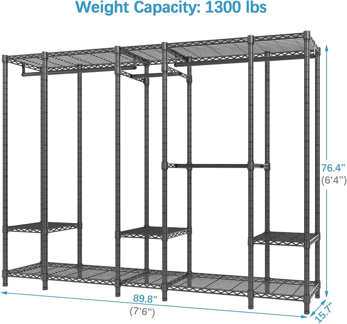 VIPEK V50 Extra Large Portable Closet Rack Bedroom Armoire Freestanding Wardrobe Closet, Heavy Duty
