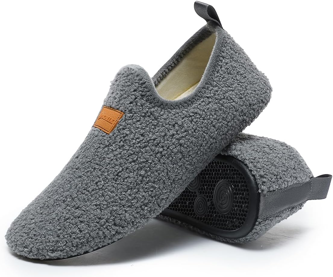 QZKDM Lightweight Slip on Grip Indoor House Slippers Barefoot Non Slip Home Exercise Yoga Shoes for