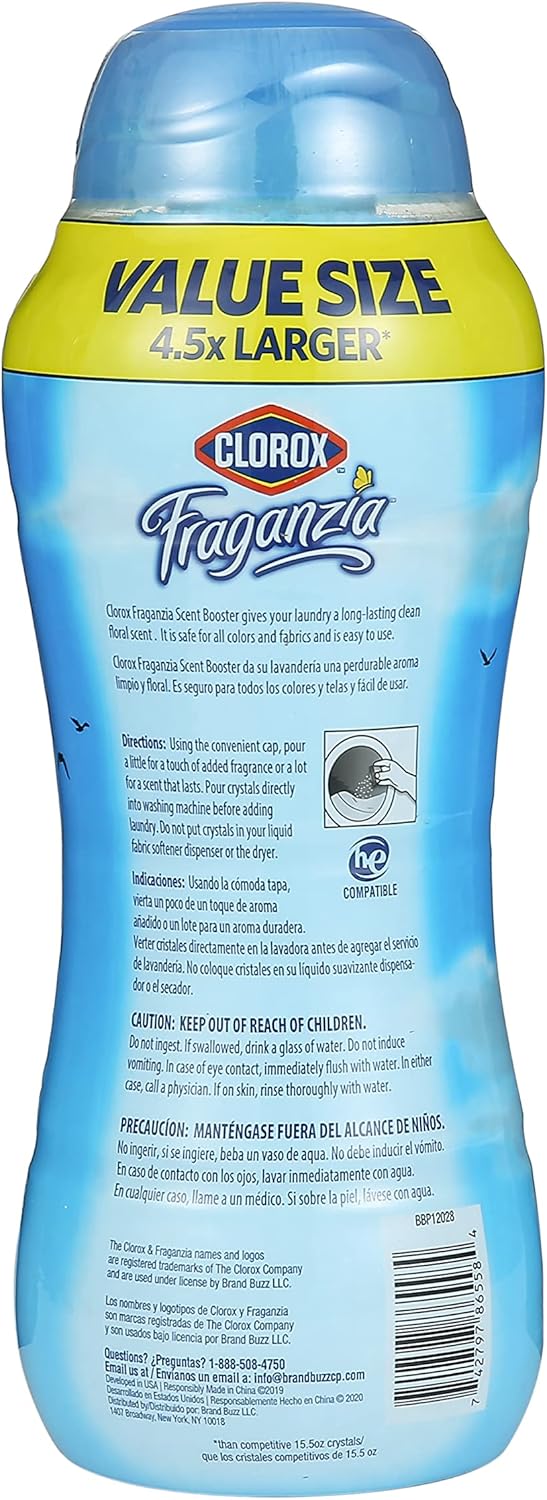 Clorox Fraganzia Laundry Scent Booster Crystals in Morning Sky Scent - Scented In-Wash Freshener
