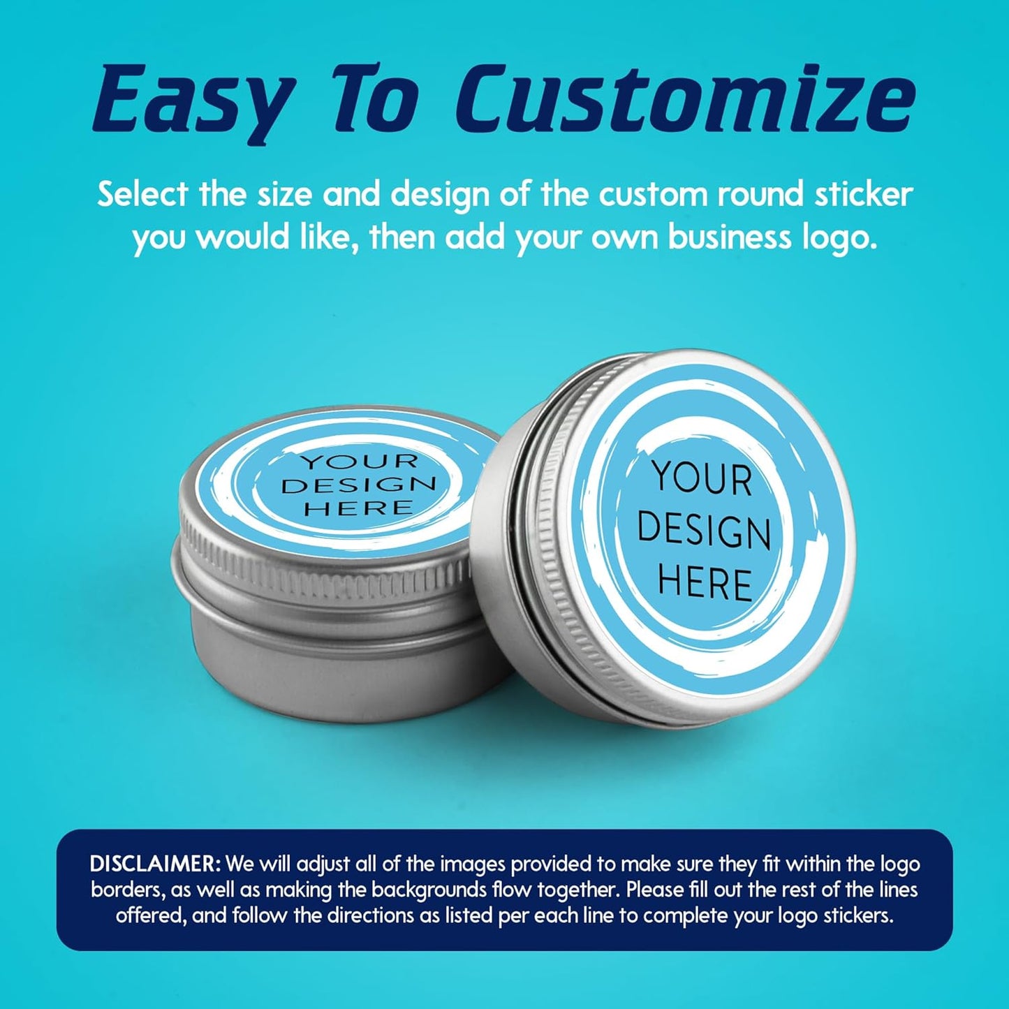 100 Custom Vinyl Stickers - Upload Your own Image, Text, Design, Logo - Personalized Logo Labels