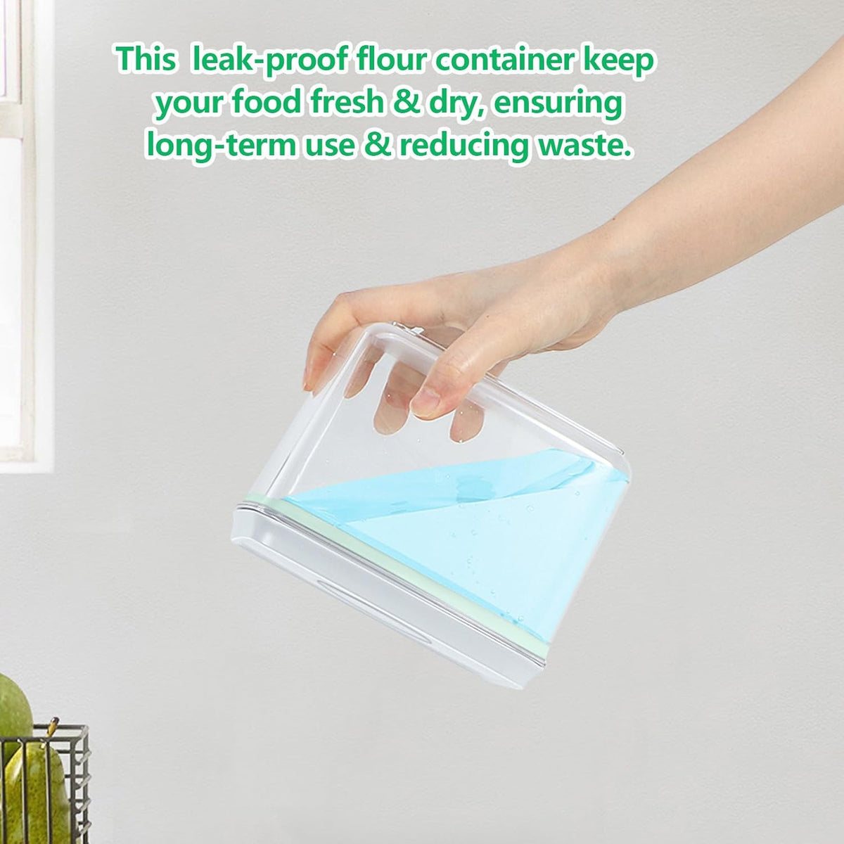 3 Pack Flour and Sugar Storage Containers with Pop-up Lid, 1.26Qt + 2.11Qt + 3.48Qt Food Storage