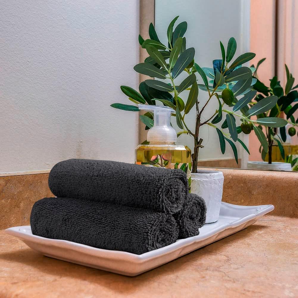Orighty Washcloths Bulk Towels Set 50 Pack, Highly Absorbent and Super Soft Microfiber Fingertip