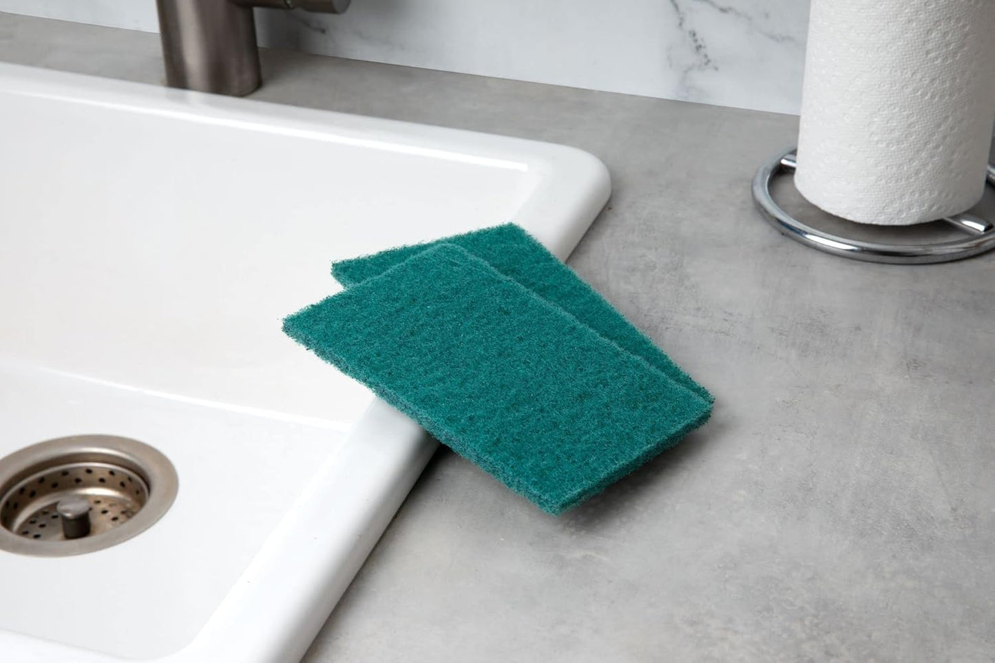 50 Pack Heavy Duty Green Scouring Pads 4x6 Inch – Large Non Scratch Scrub Pads Bulk for Kitchen