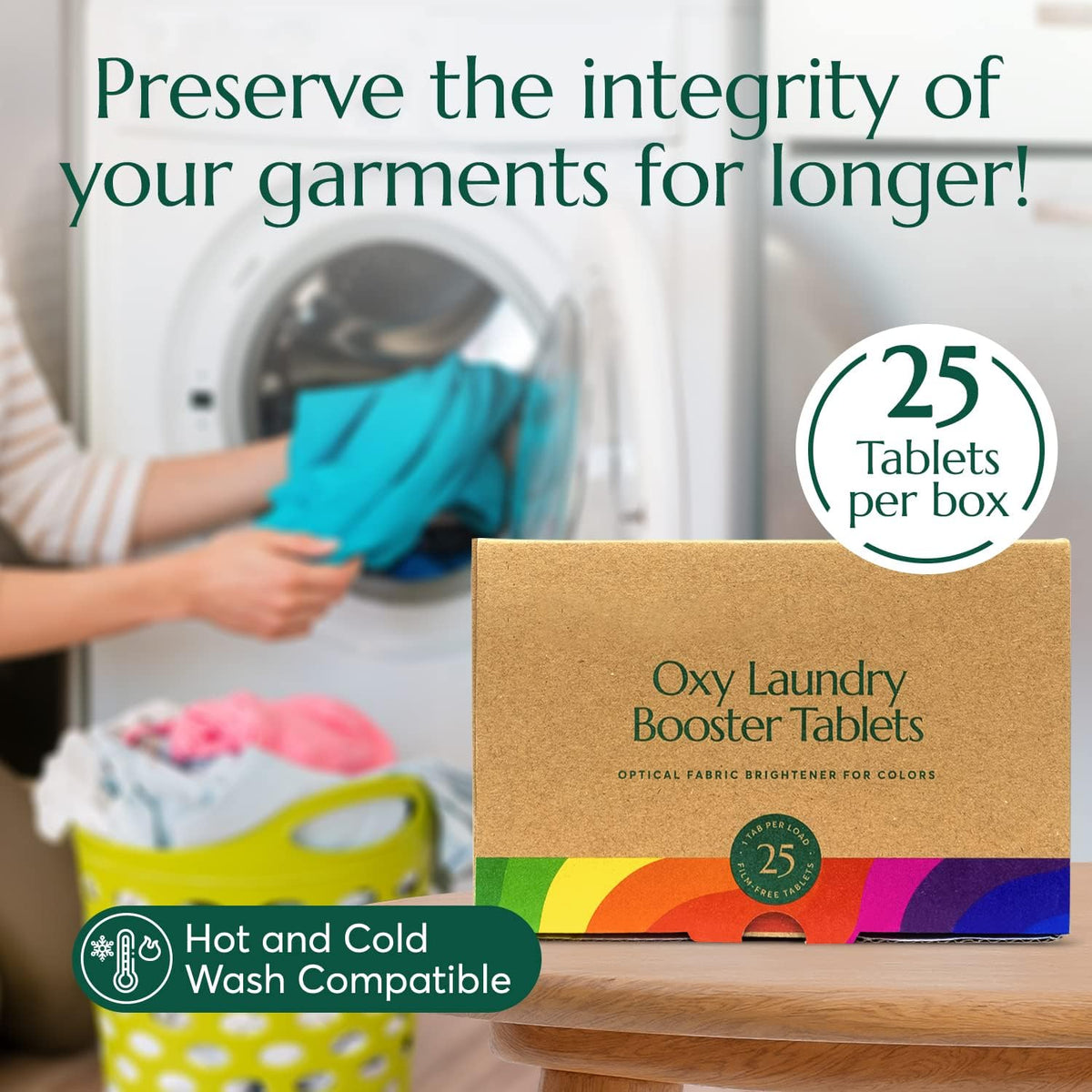 Cleanomic - Oxy Laundry Booster Tablets (Color) - Oxy Cleaner Laundry Stain Remover, Color Safe