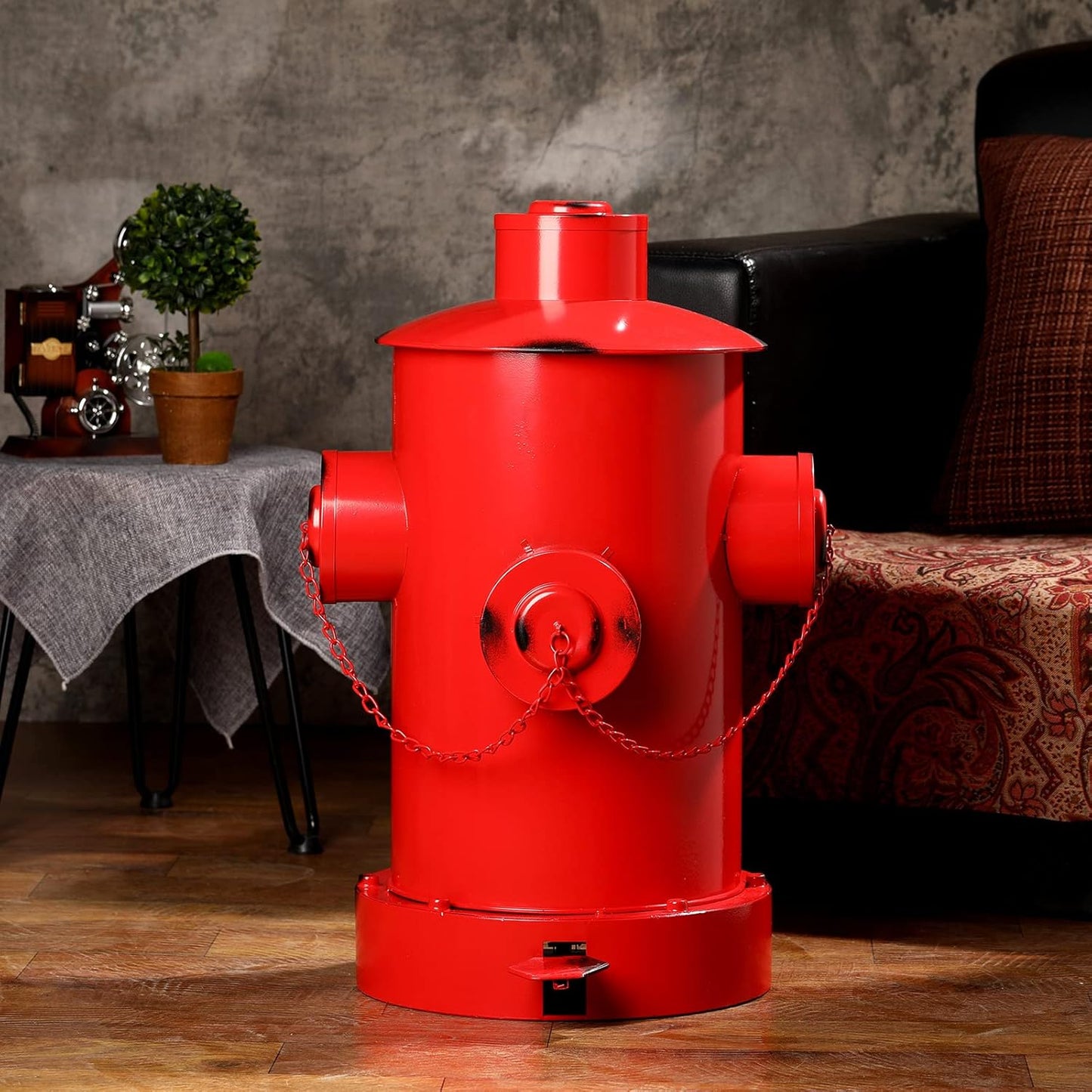 Hoolerry Fire Hydrant Trash Can Retro Creative Garbage Can with Inner Bucket Large Capacity Wrought