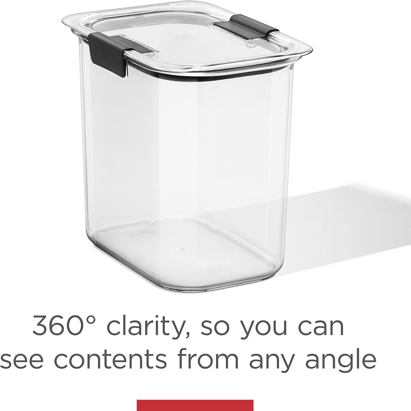 Rubbermaid Brilliance Pantry Airtight Food Storage Container, BPA-Free 7.8 Cup, Ideal for Brown