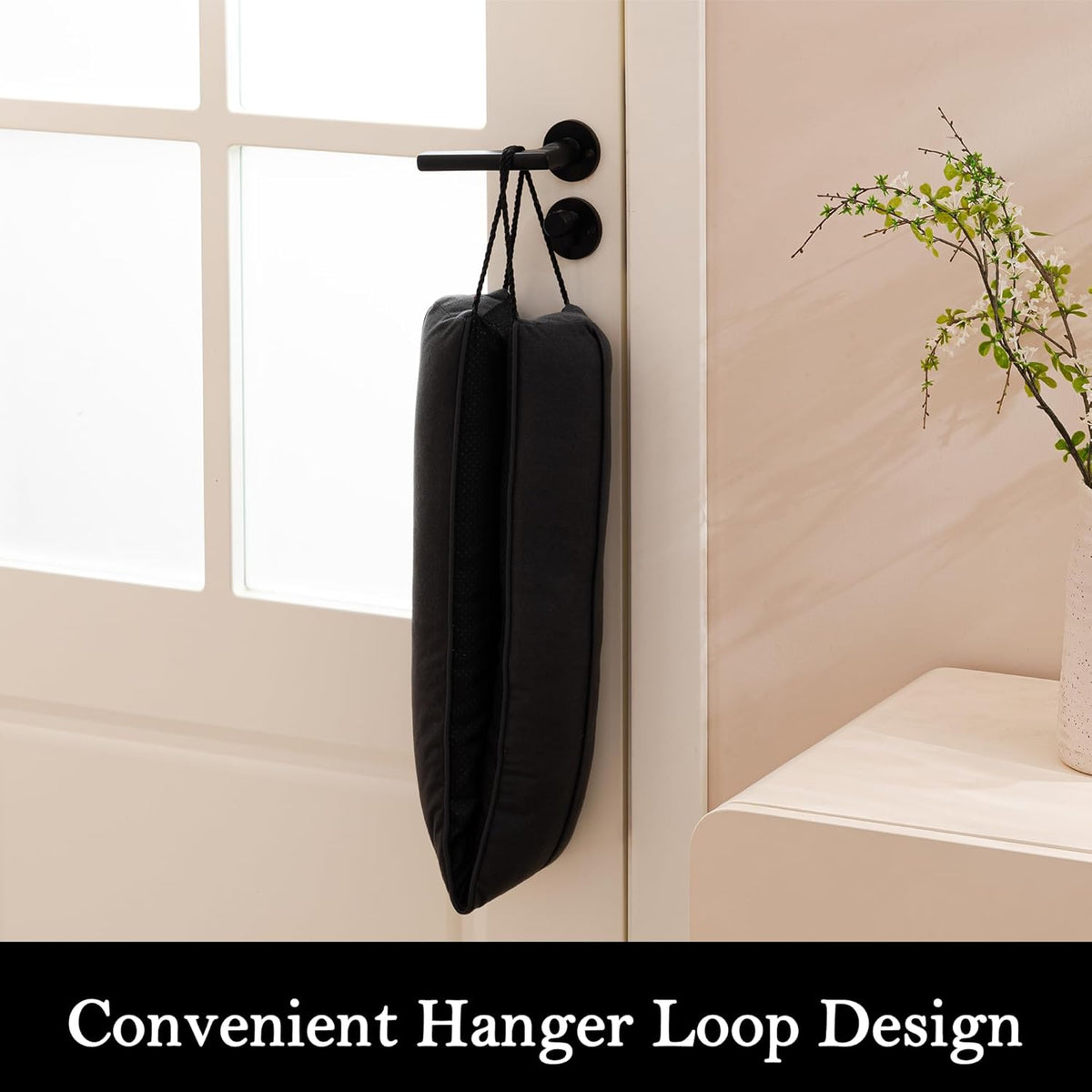 Sunolga 20" Door Draft Stopper Blocks Hot and Cold Air with Removable Washable Cover for Gaps Up to