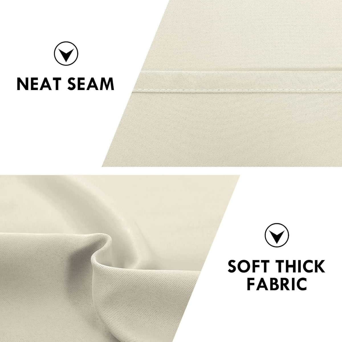 DWCN Blackout Curtains for Bedroom – Rod Pocket Thermal Insulated Noise Reducing Noise Reducing