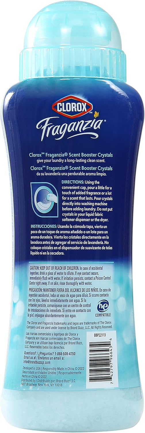 Clorox Fraganzia Laundry Scent Booster Crystals in Ocean Scent - Scented In-Wash Freshener Beads