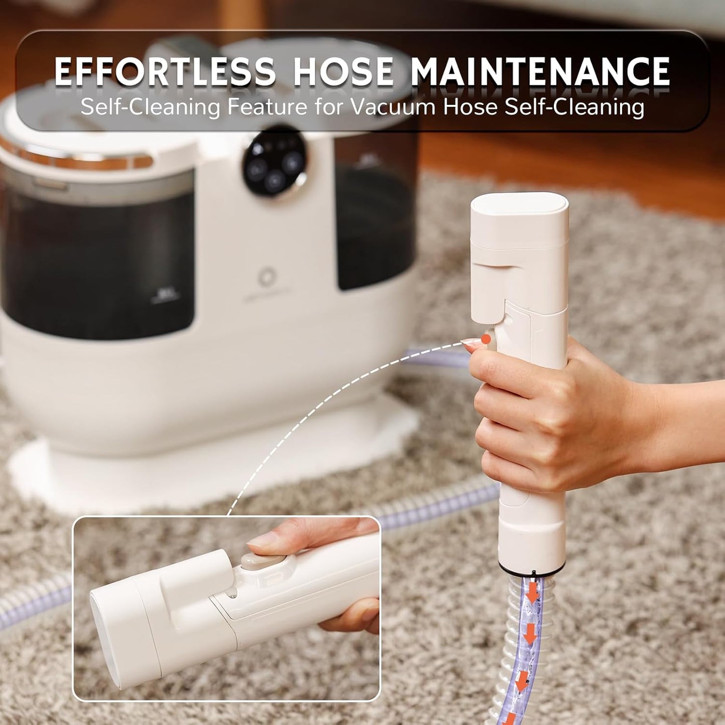 Airthereal Portable Upholstery Spot Cleaner, Instant Heating Carpet Cleaner Machine, Shampooer