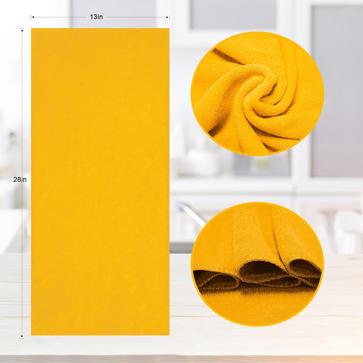 kimteny 13x28 Inches Kitchen Cloth Dish Towels, 400 GSM Premium Dishcloths, Super Absorbent Coral