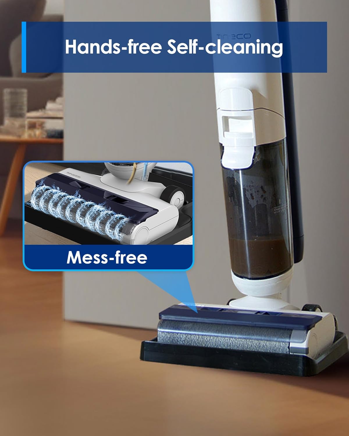 Tineco iFLOOR 5 Breeze Complete Wet Dry Vacuum Cordless Floor Washer, One-Step Cleaning for Hard