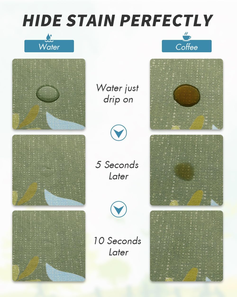 AMOAMI Coffee Mat Hide Stain Rubber Backed Absorbent Dish Drying Mat for Kitchen Counter - Fits